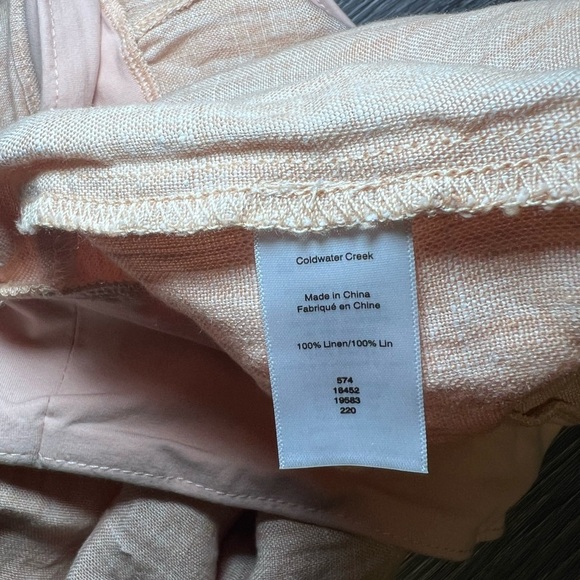 Orange Linen Wide-Leg Pants - Picture 12 of 13